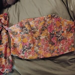 Wild Fable Multicolor Smocked Top